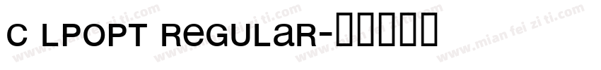 C LPopt Regular字体转换